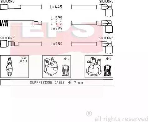 EPS 1.500.956 - Augstsprieguma vadu komplekts ps1.lv