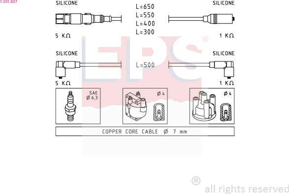 EPS 1.501.937 - Augstsprieguma vadu komplekts ps1.lv