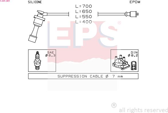 EPS 1.501.401 - Augstsprieguma vadu komplekts ps1.lv