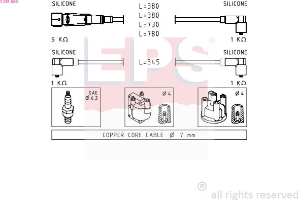 EPS 1.501.569 - Augstsprieguma vadu komplekts ps1.lv