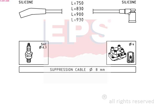 EPS 1.501.568 - Augstsprieguma vadu komplekts ps1.lv