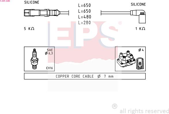 EPS 1.501.585 - Augstsprieguma vadu komplekts ps1.lv