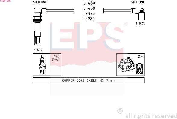 EPS 1.501.575 - Augstsprieguma vadu komplekts ps1.lv