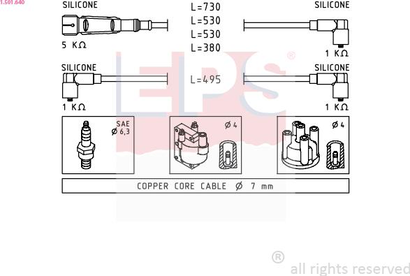 EPS 1.501.640 - Augstsprieguma vadu komplekts ps1.lv