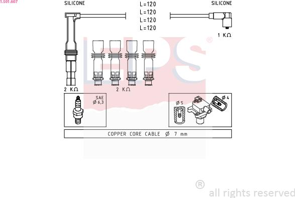 EPS 1.501.607 - Augstsprieguma vadu komplekts ps1.lv