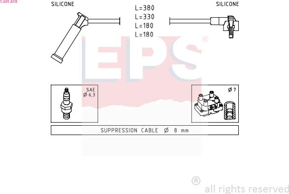 EPS 1.501.619 - Augstsprieguma vadu komplekts ps1.lv