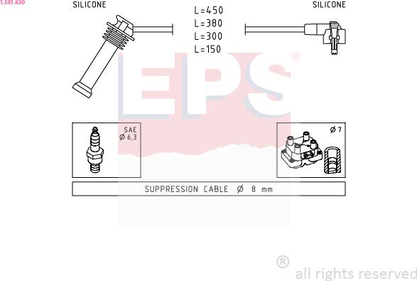 EPS 1.501.630 - Augstsprieguma vadu komplekts ps1.lv