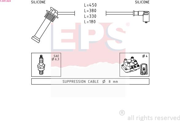 EPS 1.501.624 - Augstsprieguma vadu komplekts ps1.lv