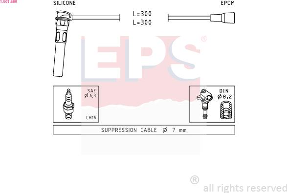 EPS 1.501.889 - Augstsprieguma vadu komplekts ps1.lv