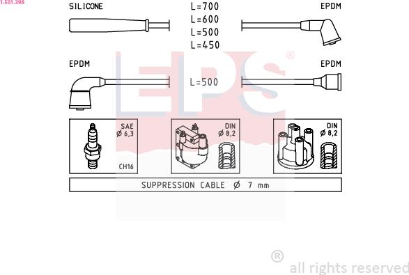 EPS 1.501.398 - Augstsprieguma vadu komplekts ps1.lv