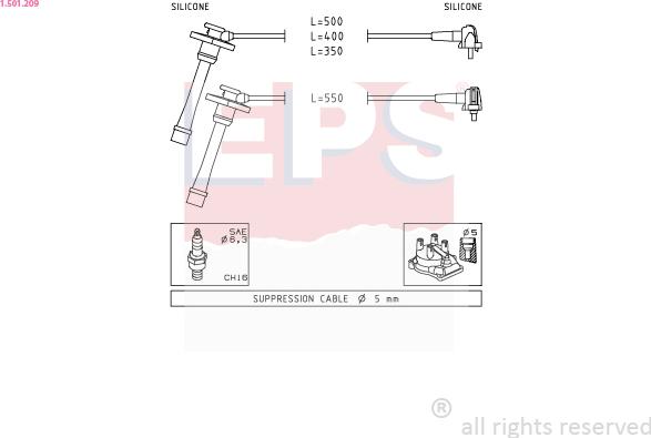 EPS 1.501.209 - Augstsprieguma vadu komplekts ps1.lv