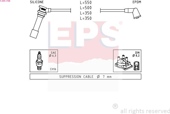 EPS 1.501.738 - Augstsprieguma vadu komplekts ps1.lv