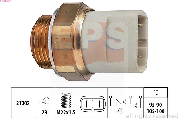 EPS 1.850.697 - Termoslēdzis, Radiatora ventilators ps1.lv