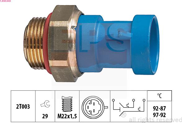 EPS 1.850.643 - Termoslēdzis, Radiatora ventilators ps1.lv