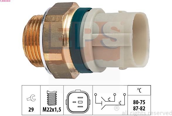 EPS 1.850.654 - Termoslēdzis, Radiatora ventilators ps1.lv