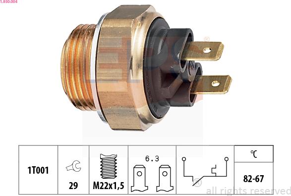 EPS 1.850.004 - Termoslēdzis, Radiatora ventilators ps1.lv