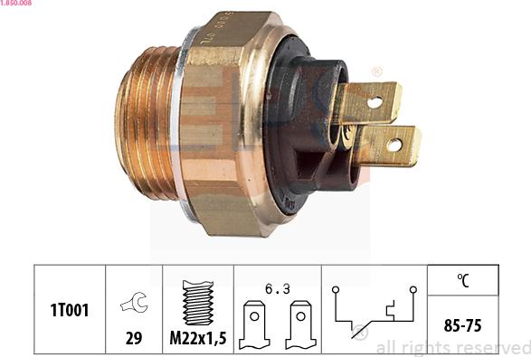 EPS 1.850.008 - Termoslēdzis, Radiatora ventilators ps1.lv