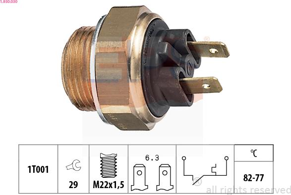 EPS 1.850.030 - Termoslēdzis, Radiatora ventilators ps1.lv