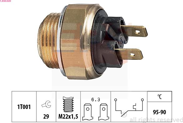 EPS 1.850.020 - Termoslēdzis, Radiatora ventilators ps1.lv