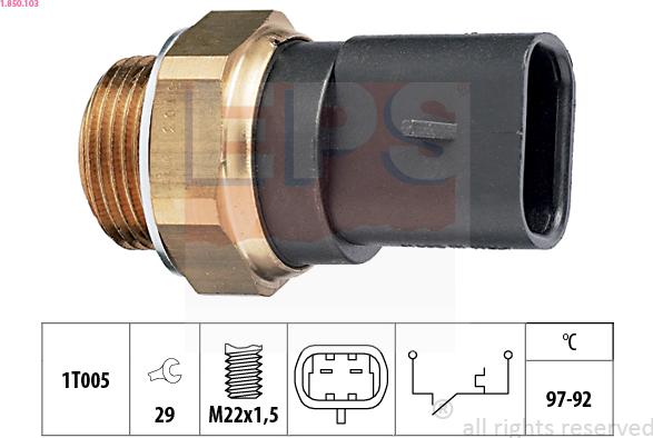 EPS 1.850.103 - Termoslēdzis, Radiatora ventilators ps1.lv