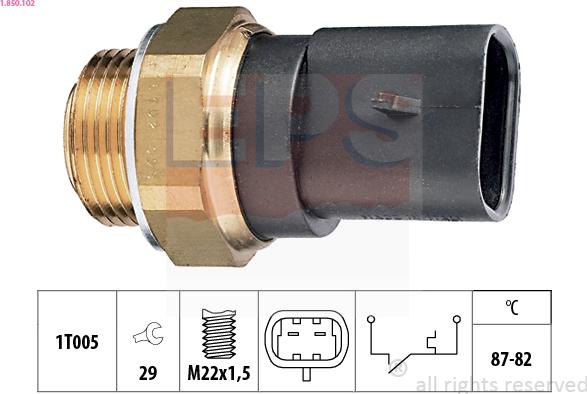 EPS 1.850.102 - Termoslēdzis, Radiatora ventilators ps1.lv