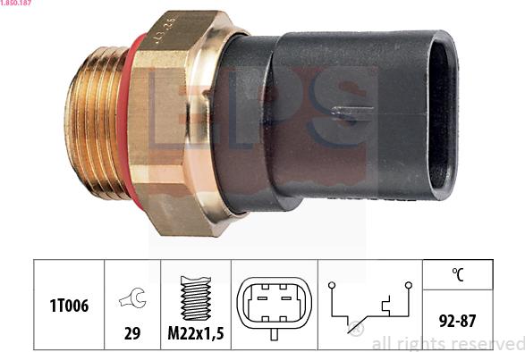 EPS 1.850.187 - Termoslēdzis, Radiatora ventilators ps1.lv