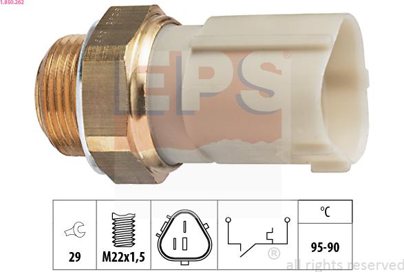 EPS 1.850.262 - Termoslēdzis, Radiatora ventilators ps1.lv