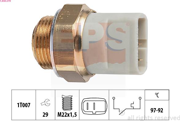 EPS 1.850.279 - Termoslēdzis, Radiatora ventilators ps1.lv