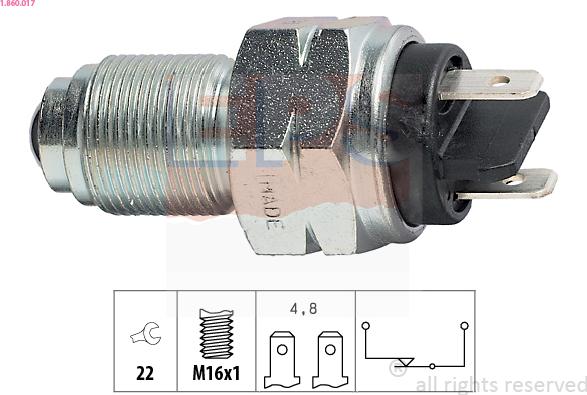 EPS 1.860.017 - Slēdzis, Atpakaļgaitas signāla lukturis ps1.lv