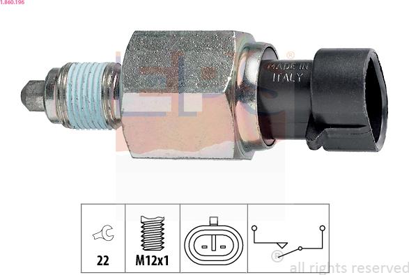 EPS 1.860.196 - Slēdzis, Atpakaļgaitas signāla lukturis ps1.lv