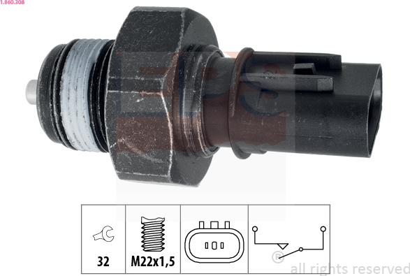 EPS 1.860.308 - Slēdzis, Atpakaļgaitas signāla lukturis ps1.lv