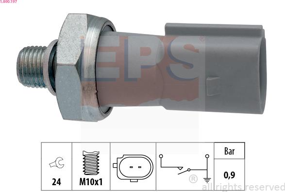 EPS 1.800.197 - Devējs, Eļļas spiediens ps1.lv