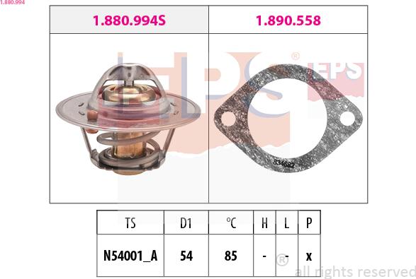 EPS 1.880.994 - Termostats, Dzesēšanas šķidrums ps1.lv