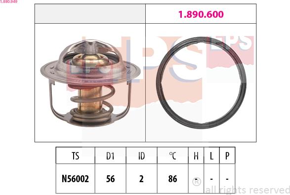 EPS 1.880.949 - Termostats, Dzesēšanas šķidrums ps1.lv