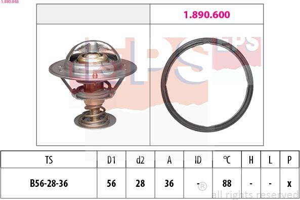 EPS 1.880.948 - Termostats, Dzesēšanas šķidrums ps1.lv