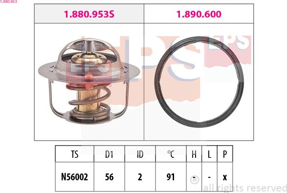 EPS 1.880.953 - Termostats, Dzesēšanas šķidrums ps1.lv