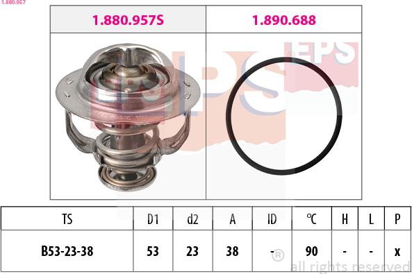 EPS 1.880.957 - Termostats, Dzesēšanas šķidrums ps1.lv