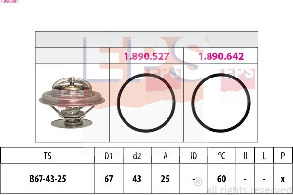 EPS 1.880.981 - Termostats, Dzesēšanas šķidrums ps1.lv