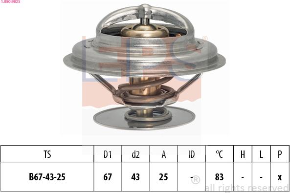 EPS 1.880.982S - Termostats, Dzesēšanas šķidrums ps1.lv