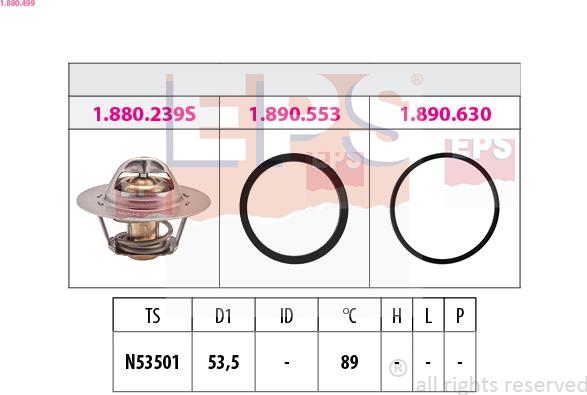 EPS 1.880.499 - Termostats, Dzesēšanas šķidrums ps1.lv