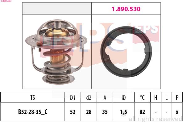 EPS 1.880.493 - Termostats, Dzesēšanas šķidrums ps1.lv