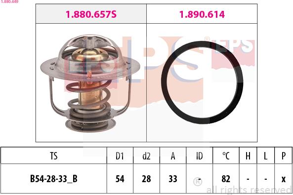 EPS 1.880.449 - Termostats, Dzesēšanas šķidrums ps1.lv