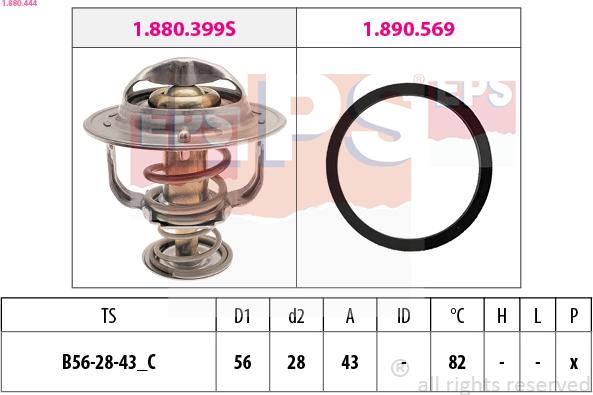 EPS 1.880.444 - Termostats, Dzesēšanas šķidrums ps1.lv