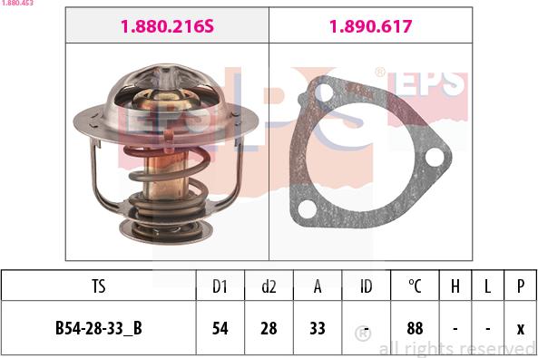 EPS 1.880.453 - Termostats, Dzesēšanas šķidrums ps1.lv