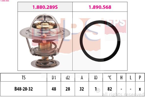 EPS 1.880.466 - Termostats, Dzesēšanas šķidrums ps1.lv