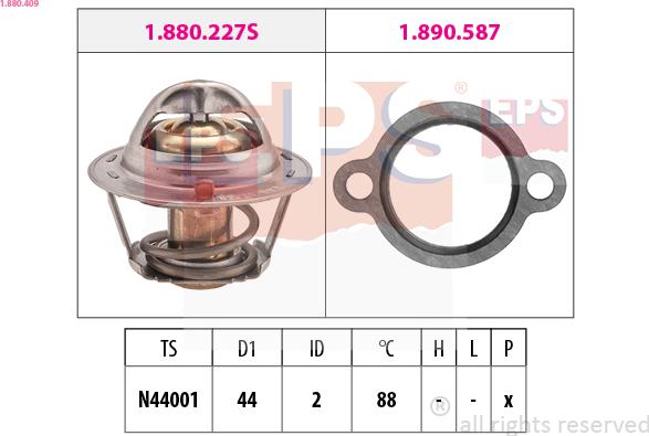 EPS 1.880.409 - Termostats, Dzesēšanas šķidrums ps1.lv