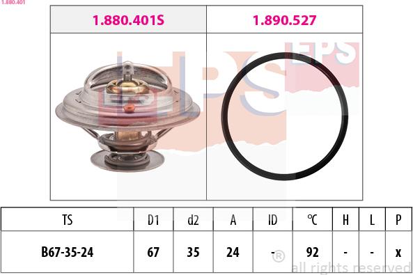 EPS 1.880.401 - Termostats, Dzesēšanas šķidrums ps1.lv