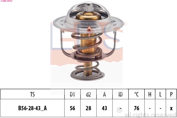 EPS 1.880.403S - Termostats, Dzesēšanas šķidrums ps1.lv