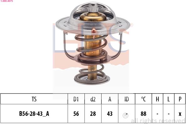 EPS 1.880.407S - Termostats, Dzesēšanas šķidrums ps1.lv