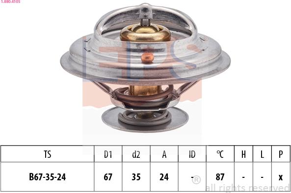 EPS 1.880.410S - Termostats, Dzesēšanas šķidrums ps1.lv